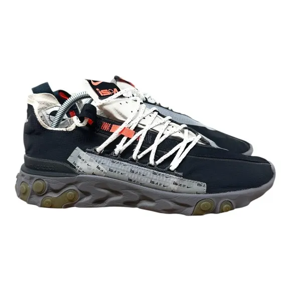 Nike React WR ISPA Men's Size 9 Gunsmoke Black Running Outdoor Trainer