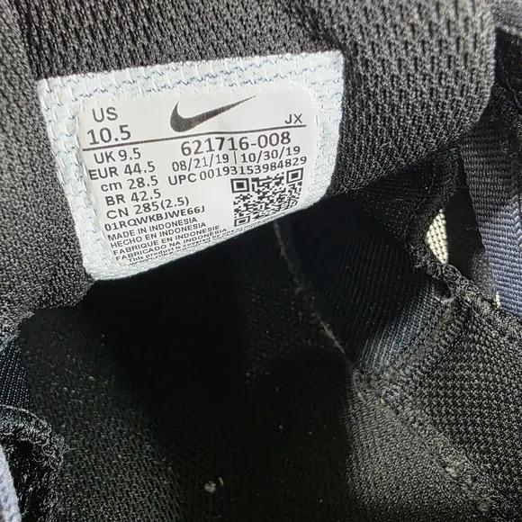 Nike Reax Training Shoes All Black Athletic Running Sneakers Size 10.5