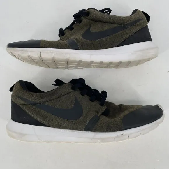 Nike Roshe Run Tech Fleece Cargo Khaki Green Sneakers Men’s Size 13 749658-301