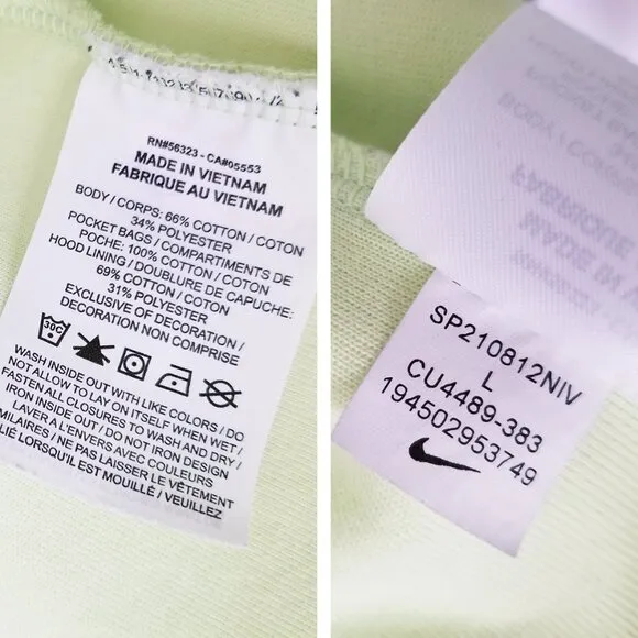 Nike Sportswear Men's L Tech Fleece Full-Zip Hoodie in Light Liquid Lime Black