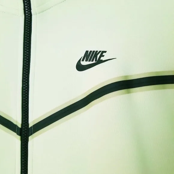 Nike Sportswear Men's L Tech Fleece Full-Zip Hoodie in Light Liquid Lime Black