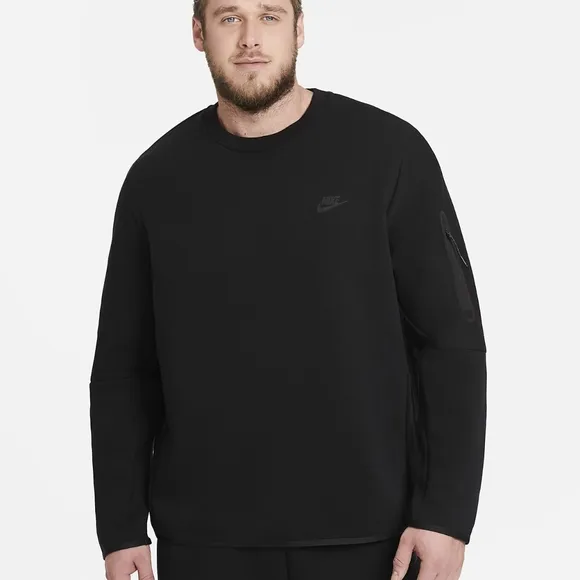 Nike Sportswear Tech Fleece Crew Sweatshirt 'Black- Large