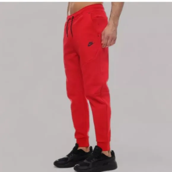 Nike Tech Fleece Joggers University Red Men Sizes L 3XL Bottoms CU4495-657