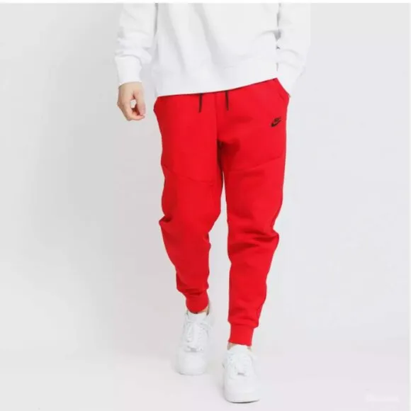 Nike Tech Fleece Joggers University Red Men Sizes L 3XL Bottoms CU4495-657
