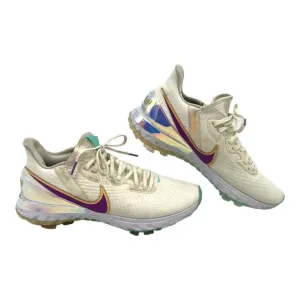 Nike White Purple Holo Accent Air Zoom Golf Sneakers | Size 10