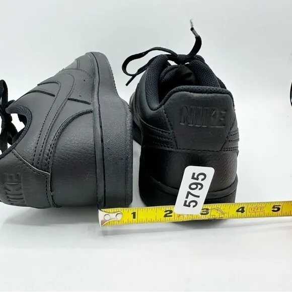 Nike Womens Court Vision Low Black on Black Color Way Sz 8 Restored New