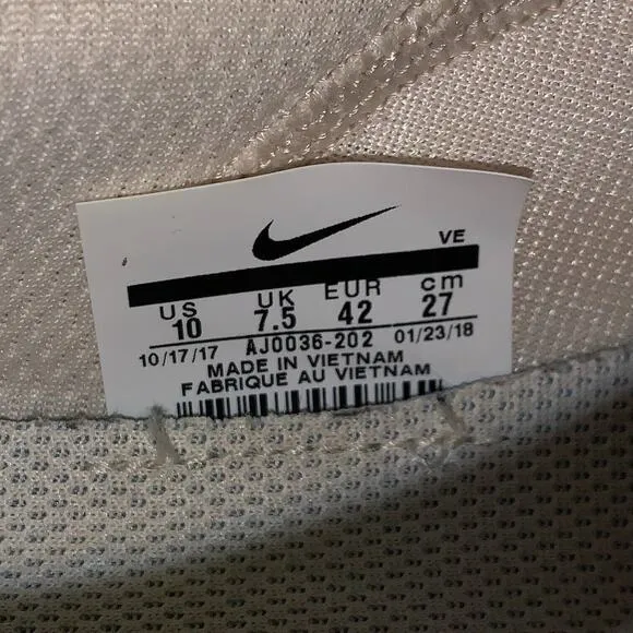 Nike Womens Tennis Shoes Sneakers Zoom All Out Running Athletic Beige Gold 10