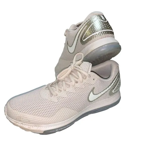 Nike Womens Tennis Shoes Sneakers Zoom All Out Running Athletic Beige Gold 10