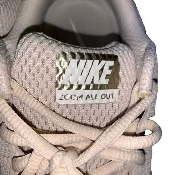 Nike Womens Tennis Shoes Sneakers Zoom All Out Running Athletic Beige Gold 10