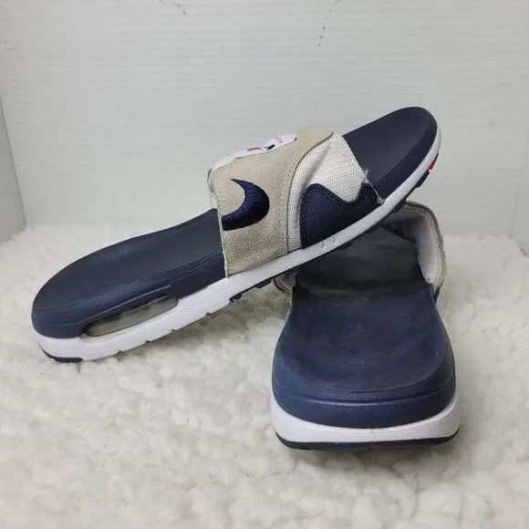 Nike Air Max 1 Slide Mens Size 10 University Navy White Sandals DH0295 104 Shoes
