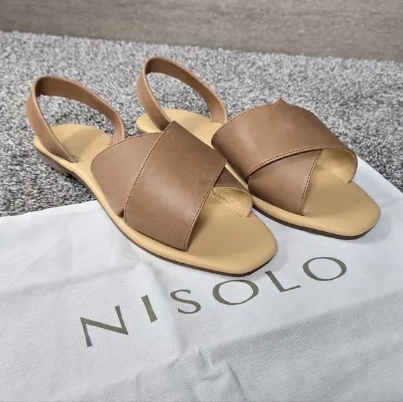 Nisolo All Day Cross Strap Sandals NEW size 9