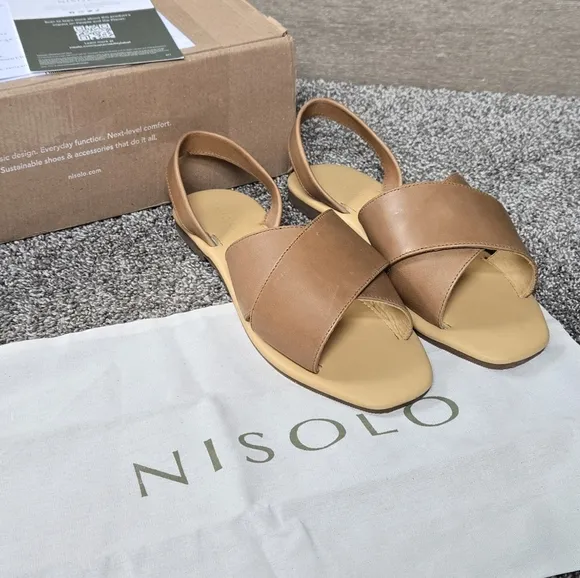 Nisolo All Day Cross Strap Sandals NEW size 9