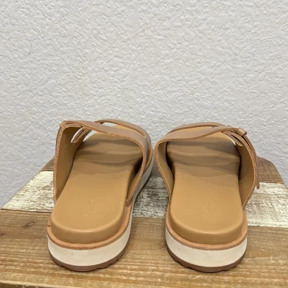 Nisolo Ella Go Yo Leather Flatform Slide Sandals Size 7