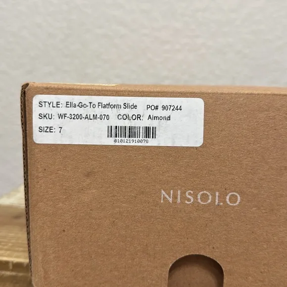 Nisolo Ella Go Yo Leather Flatform Slide Sandals Size 7