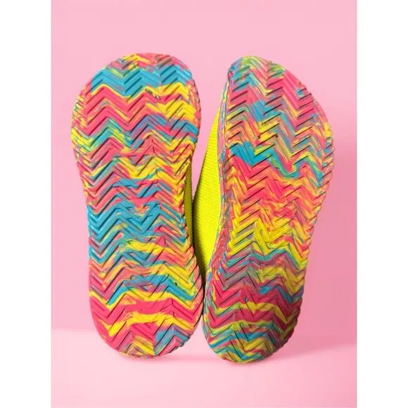 NOBULL Neon Yellow Super Fabric Womens Swirl CrossFit Gym Workout Sneakers Sz 8