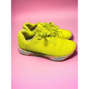 NOBULL Neon Yellow Super Fabric Womens Swirl CrossFit Gym Workout Sneakers Sz 8