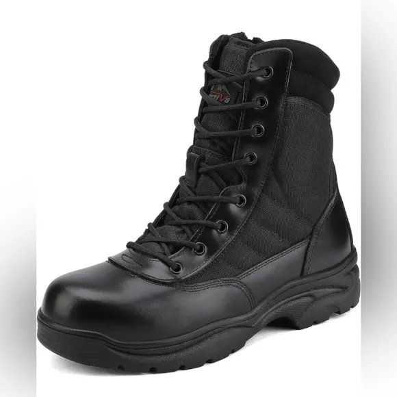 NORTIV 8 Steel Toe for Men Safety Industrial &amp; Construction Military Work Boots