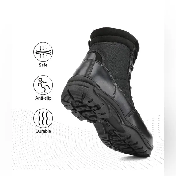 NORTIV 8 Steel Toe for Men Safety Industrial &amp; Construction Military Work Boots