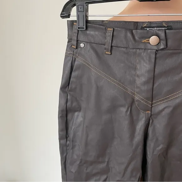 NTK by tt studios Brown Coated Denim Stretch Cotton Western Rodeo Jeans EUC 25