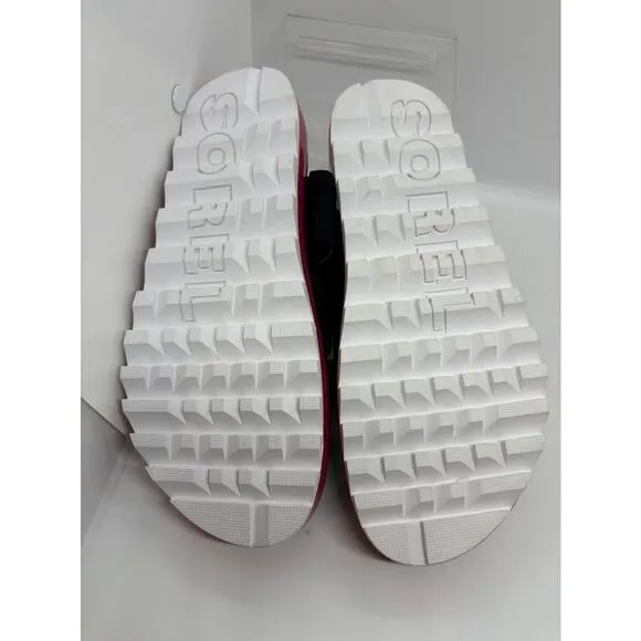 NWB New SOREL Roaming Sport Slide Sandals Shoes Women's 8.5 Black Punch Pink