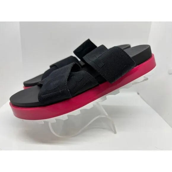 NWB New SOREL Roaming Sport Slide Sandals Shoes Women's 8.5 Black Punch Pink