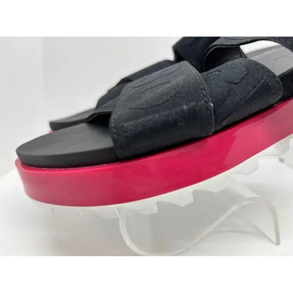 NWB New SOREL Roaming Sport Slide Sandals Shoes Women's 8.5 Black Punch Pink