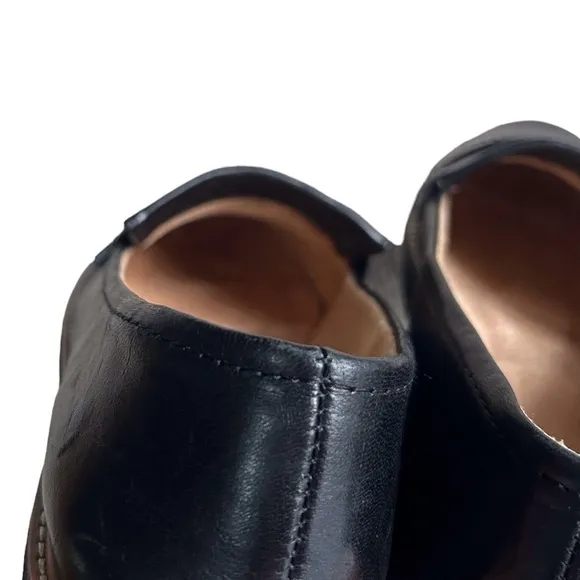 NWOB Black Leather Loafers, Size 9 Wide