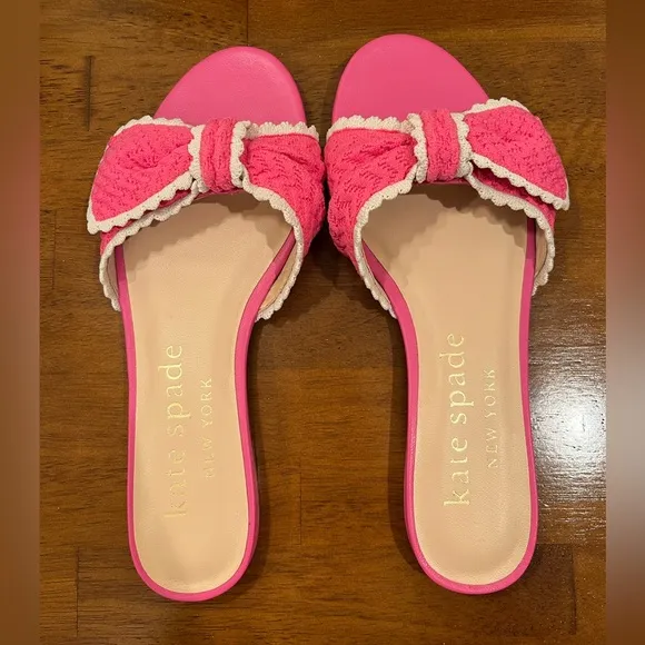 NWOB Kate Spade Crochet Slide Sandals