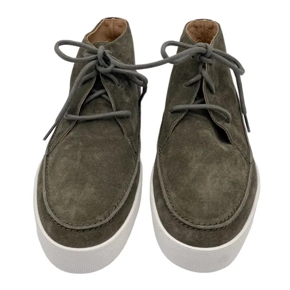 NWOB Longchamp Dark Green Suede Ankle Boots - Sz Fr 40 = US 7
