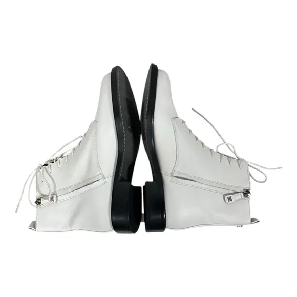 NWOB Sam Edelman | White Nina Lace Up Combat Boot 8.5