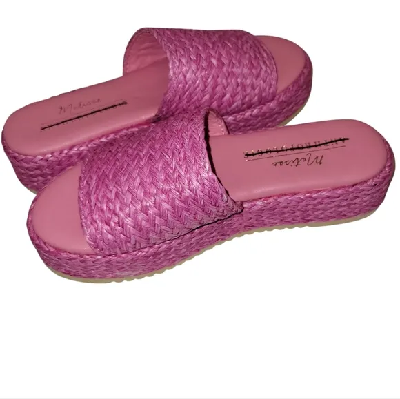 NWOT Anthropologie Matisse Montego Platform Slides Size 7M
