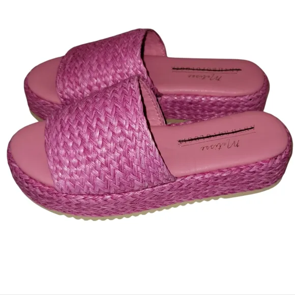 NWOT Anthropologie Matisse Montego Platform Slides Size 7M