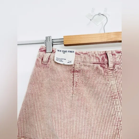 NWOT Free People Mini Gala Vanting Low Rise Peekaboo Pink Skort / Skirt Size 25