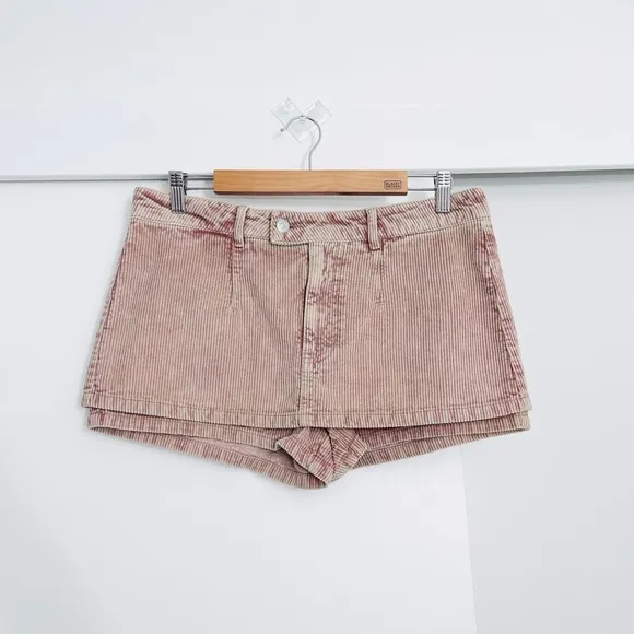 NWOT Free People Mini Gala Vanting Low Rise Peekaboo Pink Skort / Skirt Size 25