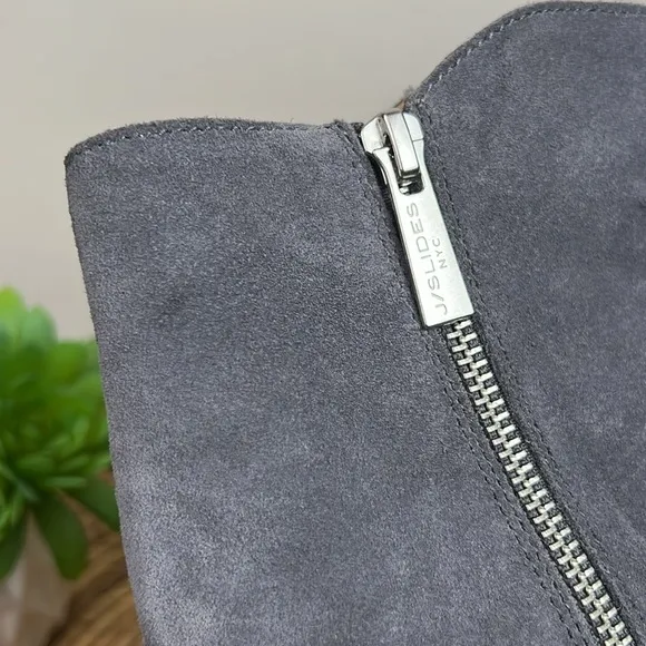 NWOT J/Slides Nila Suede Gray High Top Bootie Sneaker Shoe Platform 8.5