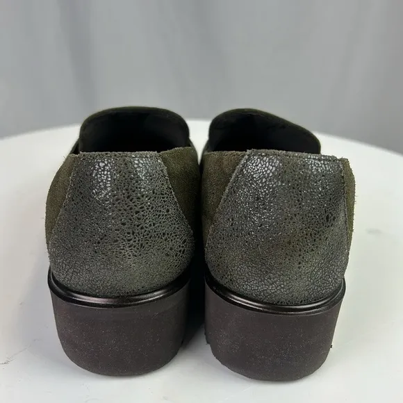 NWOT Munro Geena Suede Leather Herb Green Loafers Size 6W