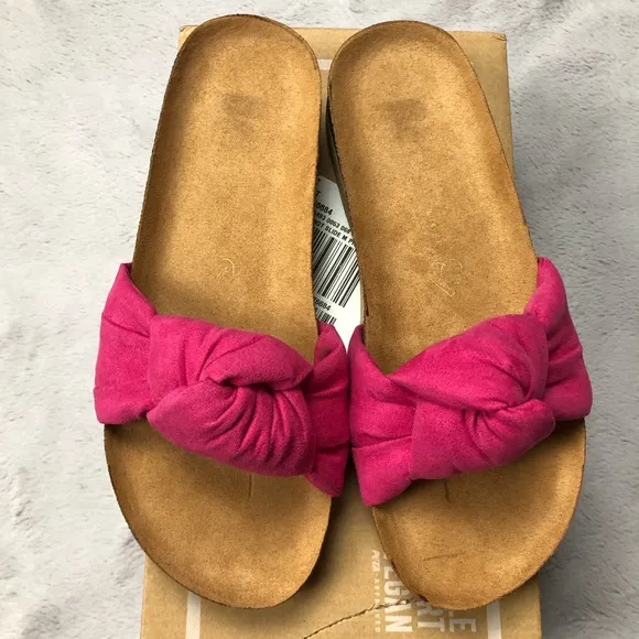 NWT Anthropologie BC FOOTWEAR REUNION KNOT SLIDE SANDALS