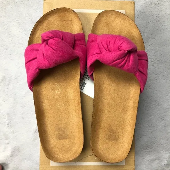 NWT Anthropologie BC FOOTWEAR REUNION KNOT SLIDE SANDALS