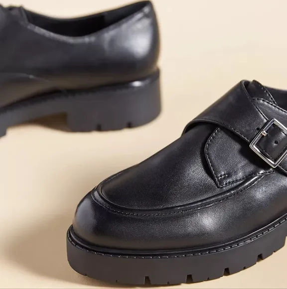 NWT Anthropologie Seychelles Catch Me Platform Loafers in Black