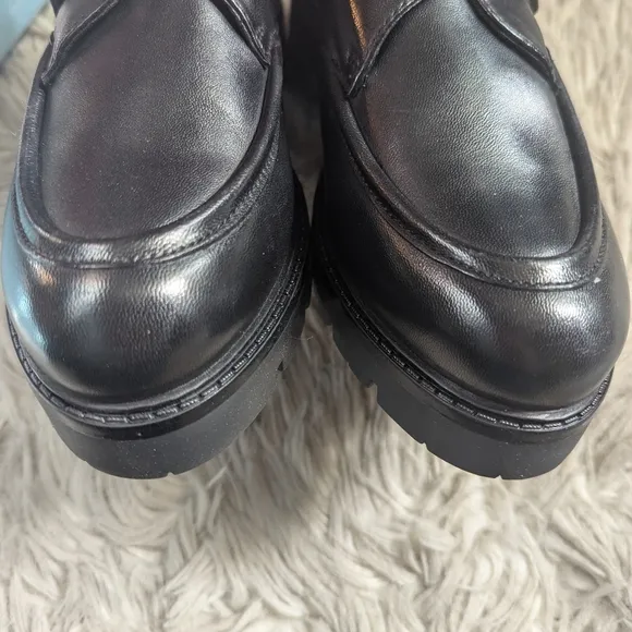 NWT Anthropologie Seychelles Catch Me Platform Loafers in Black