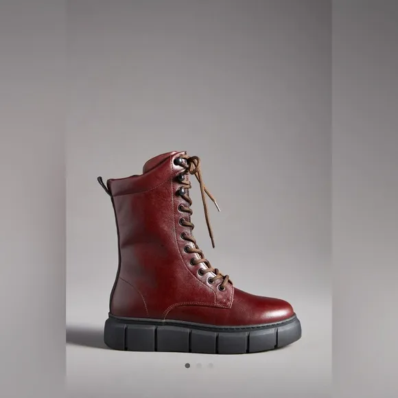 NWT Anthropologie Shop The Bear Tove Lace-Up Boot US 10-10.5/ 41 EU