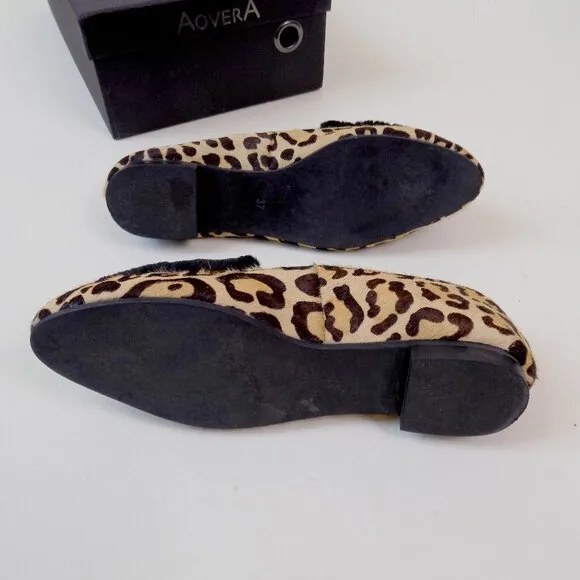 nwt Ariana Bohling alpaca loafers cheetah print
