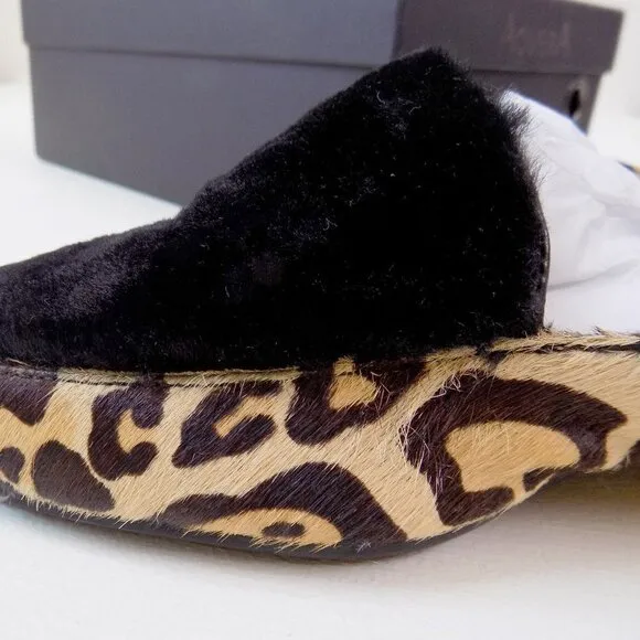 nwt Ariana Bohling alpaca loafers cheetah print