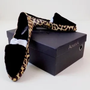 nwt Ariana Bohling alpaca loafers cheetah print