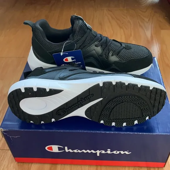 NWT-Champion® Ripple A Kids' Sneakers-Style:Ripple A-Color:Black/BLK