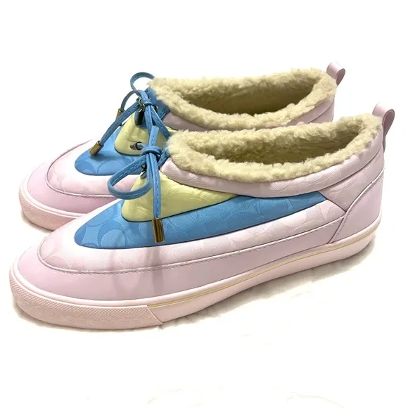 NWT COACH SKATE CITYSOLE SNOW PASTEL PINK SIGNATURE SNEAKERS