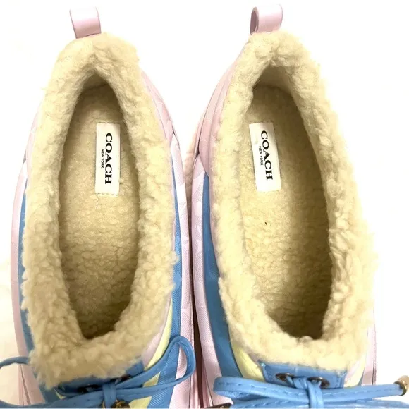 NWT COACH SKATE CITYSOLE SNOW PASTEL PINK SIGNATURE SNEAKERS
