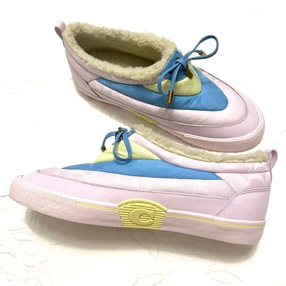 NWT COACH SKATE CITYSOLE SNOW PASTEL PINK SIGNATURE SNEAKERS