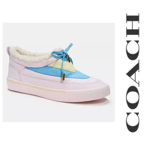 NWT COACH SKATE CITYSOLE SNOW PASTEL PINK SIGNATURE SNEAKERS
