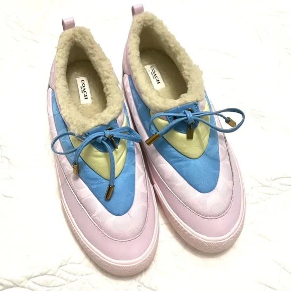 NWT COACH SKATE CITYSOLE SNOW PASTEL PINK SIGNATURE SNEAKERS